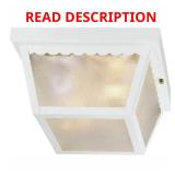 White 2-Light Outdoor Ceiling Light Glow