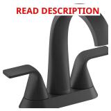Cursiva 4-in Bath Faucet Matte Black