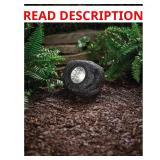 15 Lumen Gray LED Outdoor Solar Rock Spot Light