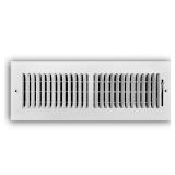 Box Lot- 14 in. x 4 in. 2-Way Steel Register, Whi