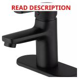 Single Hole Bathroom Faucet Matte Black