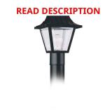 Polycarbonate 1-Light Black Post Lantern