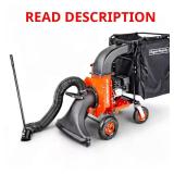Leaf Vacuum & Chipper: 7HP 209cc, 6 bu. bag