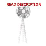 5 in. Mini Portable Octopus Clip-On Fan, White