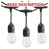 SUNTHIN 50FT Outdoor String Lights, 16x1W LED
