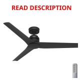 Nocturnal 52-in Matte Black Fan