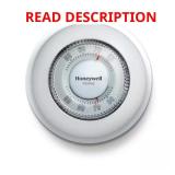 Round Non-Programmable Thermostat, 1H Stage