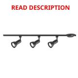 4 ft. 3-Light Black Track Kit
