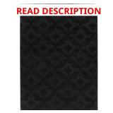 Charleston Black 9 ft. x 12 ft. Area Rug
