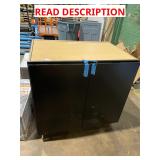 Black kitchen cabinet island 34.5" wide