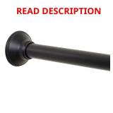 Never Rust Adjustable Shower Rod, Matte Black