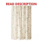 Floral Polyester Shower Curtain Natural