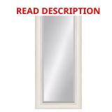 White Full-Length Beveled Mirror (36x16)