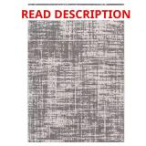 Atlas Gray 8 ft x 10 ft Rubber Back Rug