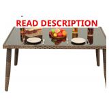 Wicker Patio Table for 6