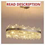 35.4 in Dimmable 16-Light Crystal Chandelier