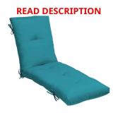 Plush Blowfill Chaise Cushion 22x30 Lake Blue