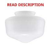 White Glass Schoolhouse Dome Flushmount Shade