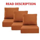 CushionGuard Outdoor Cushion Set, Orange