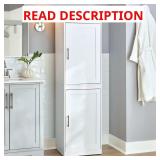 White Freestanding Linen Cabinet 19x16x62 in