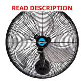 20 in. 3-Speed Wall Fan, Black, ** 4 X BID**