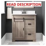 Brindley 30x20x35 Freestanding Vanity w/Top