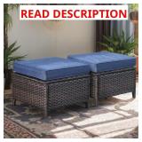 Carolina Brown Wicker Ottoman