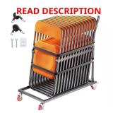 Folding Chair Rack: 300 lb L shaped Cart