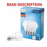 A19 LED Bulb 40W Equivalent, 2700K, 4-Pack