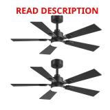 42-in Indoor Black Ceiling Fan, Light, 2-Pack