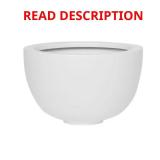 Peter Matte White Fiberstone Planter, Medium