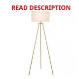 Quinby 58 in. Gold Tripod Floor Lamp Shade