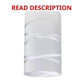 7.88 in. White Glass Cylindrical Pendant Shade