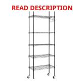 6-Tier Steel Garage Shelving Unit (Black)