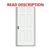 34x80 6-Panel White Door w/Brickmould