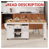 (BOX 2 OF 2 ONLY) 85.5 in. White MDF Wood Kitchen