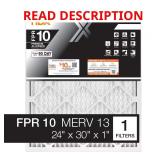 Case of 24x30x1 Premium Filter, FPR 10, MERV 13