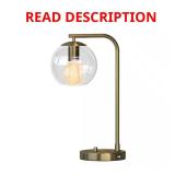 Frazier 21.5" Antique Brass Table Lamp USB