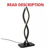 Wave 18" Black Modern Dimmable LED Table Lamp