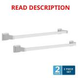 2-Pack Futura 24 in. Towel Bar in Polished Chrome