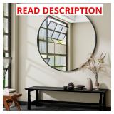 VooBang Black Round Mirror 48"