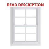 White Vinyl Single Hung Window with Grids