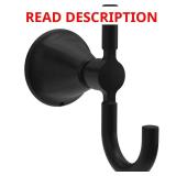 Lorna J-Hook Wall Mount Robe/Towel Hook Black