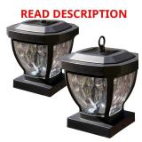 (2) Manchester 4x4 Bronze Solar Post Cap