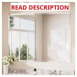 KeonJinn 48x36 Frameless Vanity Mirror