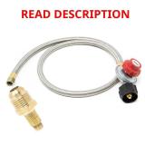 Propane Regulator & Hose 4 ft, 0-20 PSI
