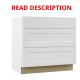 Shaker 36W x 24D Cabinet in Satin White