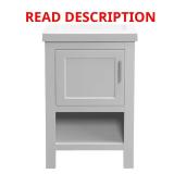 Dove Gray Single Sink Vanity with Marble Top