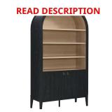 Nolan 74.1" Tall Black Oak MDF Bookcase