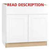 Hampton Satin White Sink Base Cabinet